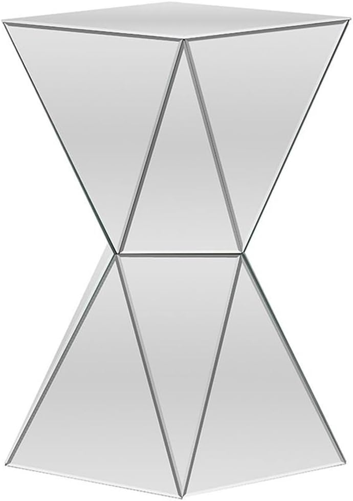 Baxton Studio Rebecca Contemporary Multi-Faceted Mirrored Side Table