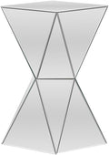 Baxton Studio Rebecca Contemporary Multi-Faceted Mirrored Side Table