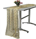 VDS Table Runner Lace Runner for Wedding Reception Party Table Decoration 27 x120 Inch (Pack of 15 Champagne Gold)