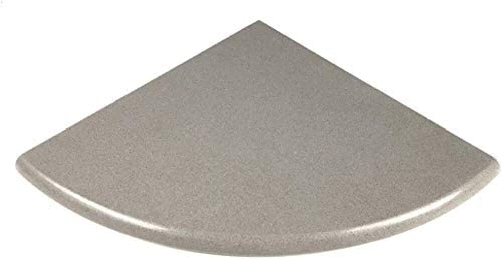 Tenedos Premium Gray Granite & Grey Marble 9' Corner Shelf, Polished Finish, Durable Natural Stone, Perfect for Bathroom or Shower Storage, Set of 2 Shelves