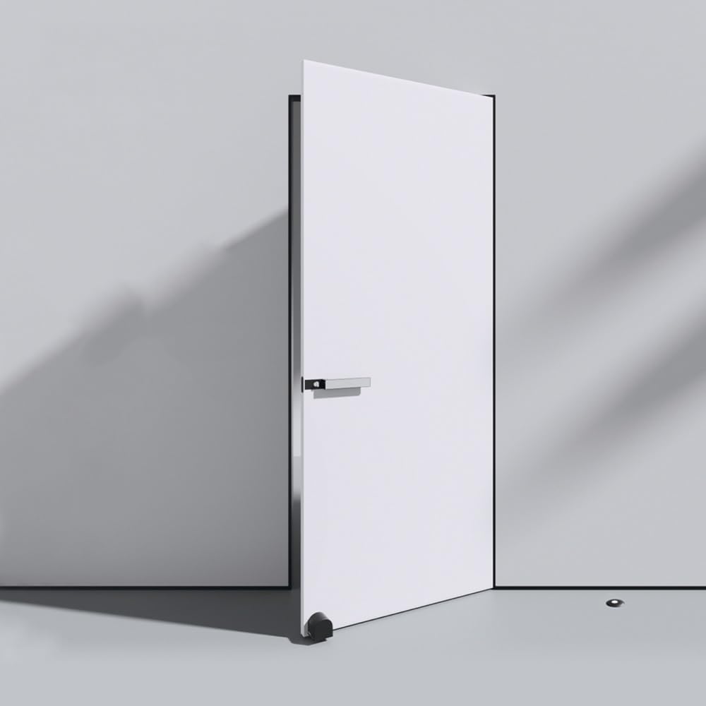Black Stainless Steel Magnetic Door Punching Sticker Hidden Holders Floor Mounted Nail-Free Stops
