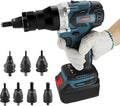 Portable Cordless Rivet Nut Tool - 5200mAh Battery Nutsert Gun with M3-M12 Heads, Professional Pop Rivet Installation Tool for DIY & Home Improvement Projects