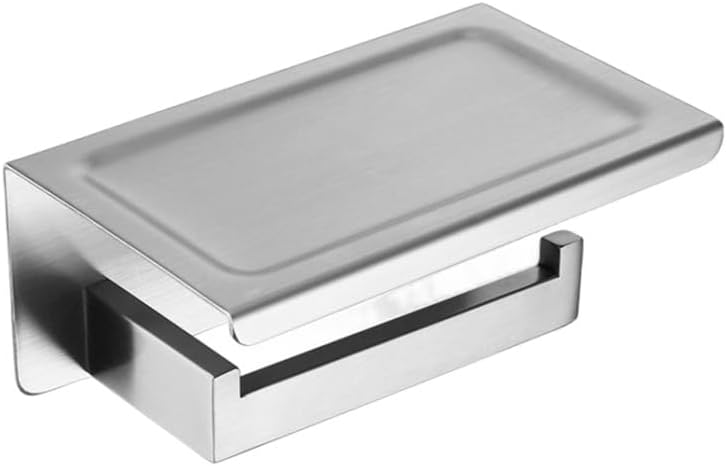 Brushed Nickel Bathroom Accessories Set Wall Mount Bath Shelf Robe Hanger Toilet Paper Holder Towel Bar Rack Stainless Steel,Shelf Paper Holder