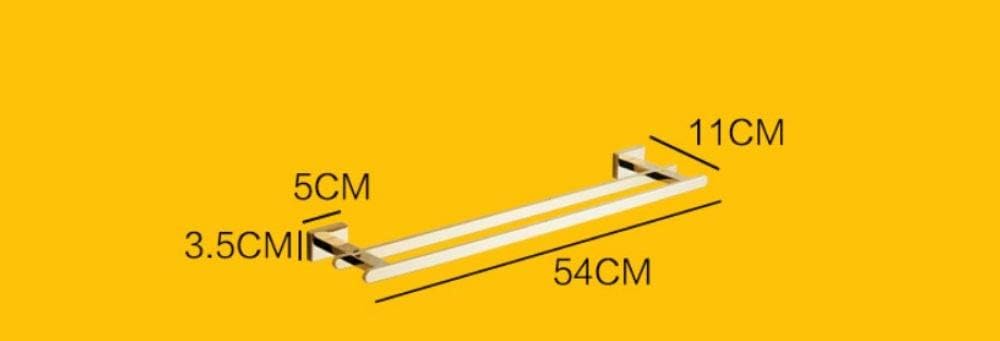 Golden Towel Rack Towel Bar Gold Stainless Steel Hardware Set,Robe Hook,Toilet Brush Cup Holder Soap Dish Bathroom Accessories,Double Towel Bar