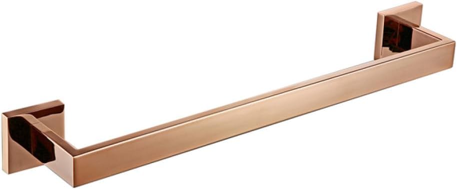 Rose Gold Stainless Steel Wall-Mounted Robe Hook Toilet Paper Holder Towel Bar Towel Ring Bathroom WC Accessories Sets,RG,Towel Bar