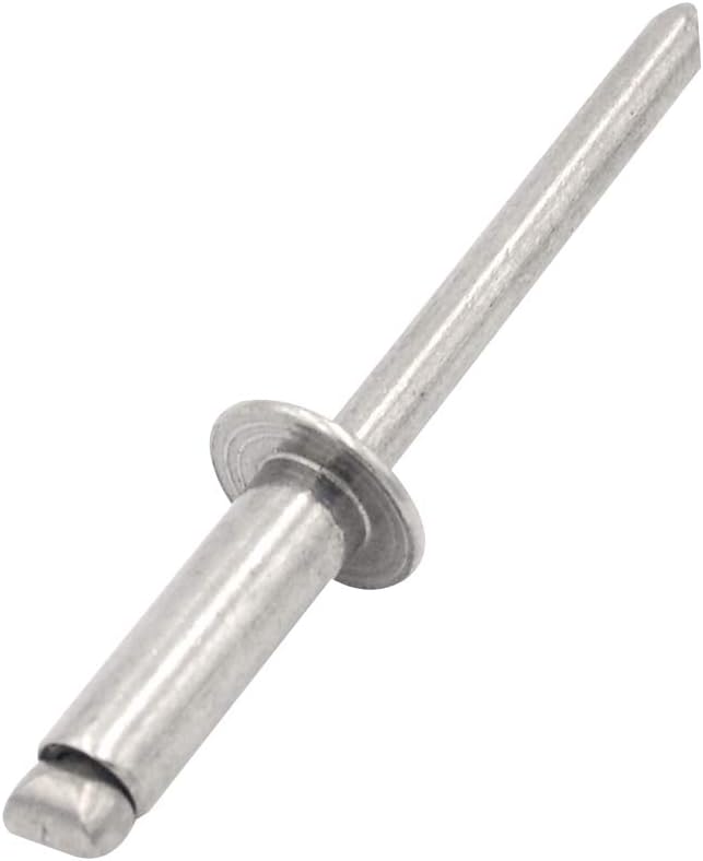 1000pcs Stainless Steel Open Type Blind Rivet Pop Rivet Domed Head 3/16' x 3/8' 4.8x10mm Diameter DIN 7337 ISO 15977