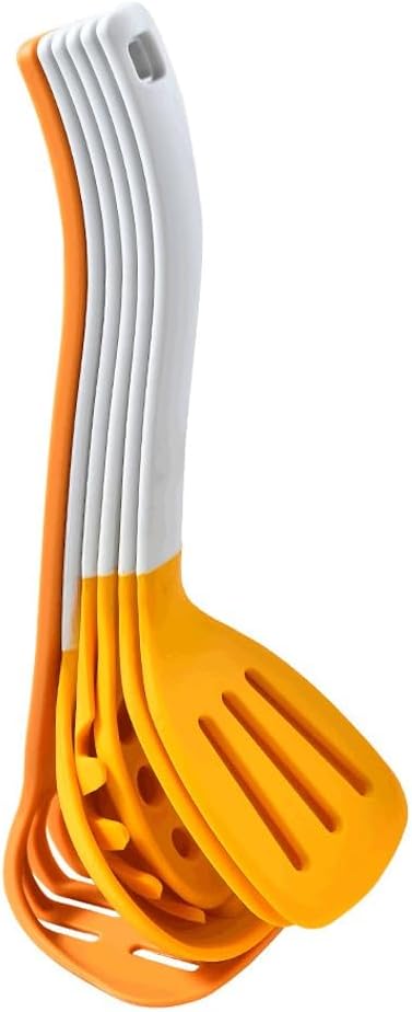 DUYHBAWRS-779 Heat Resistant Soup Spoon Brush Ladle Silicone Non Stick Spatula Spoon Kitchen Tools Cooking Utensil Set(Black)