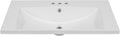36' Ceramic Bathroom Vanity Sink Top, Modern White Vanity Top for cabinet with Triple Faucet Holes