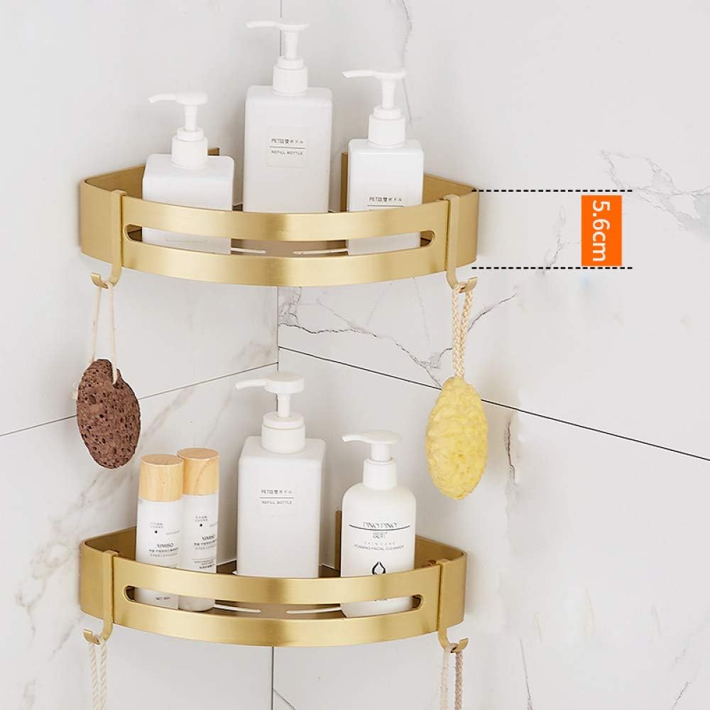 Bathroom Accessories Set Brushed Gold Corner Shelf,Towel Rack,Towel Hanger Paper Holder,Toilet Brush Holder Bath Hardware Sets,Double Towel Bar