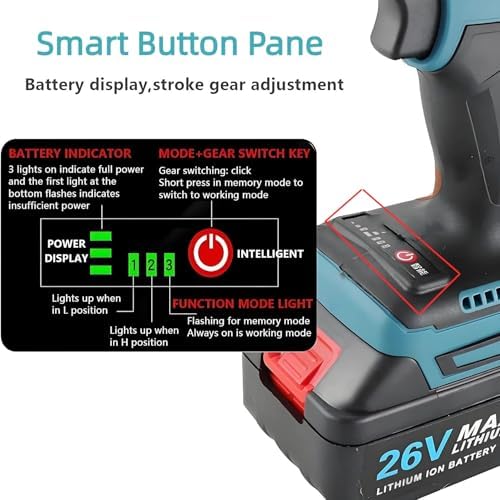 Cordless Electric Rivet Gun Set, 2-in-1 Automatic Riveter & Nut Tool, Battery-Powered M3-M12 Pop Rivet Installer, 5200mAh Dual Battery (1x2200mAh) for Efficient DIY Projects