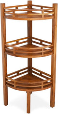 Cambridge Casual Superior Indonesian Teak Estate Bath Shelves, Corner Shelf, Natural Brown