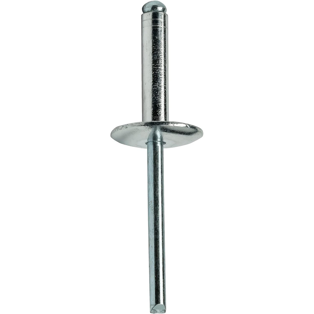 DIY Man - Large Flange Pop Rivets 3/16' x 1/2' Aluminum Body Steel Mandrel (6-8) Quantity 500 D&J