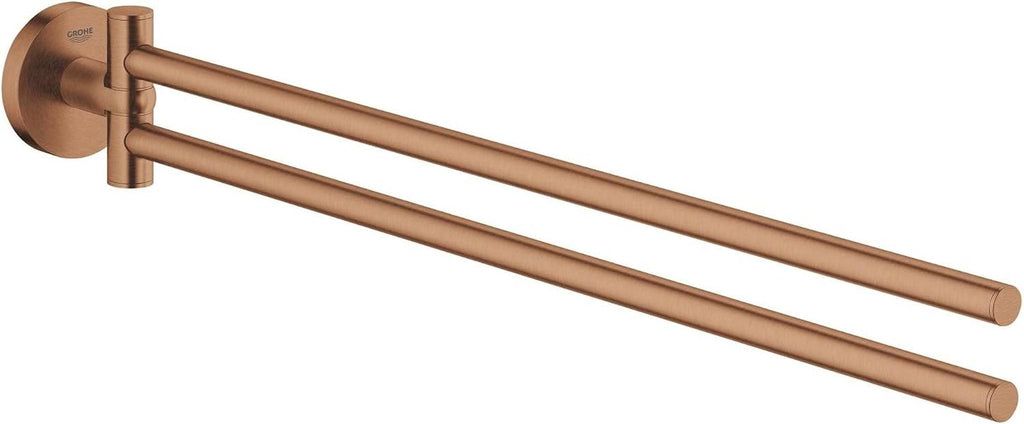 Grohe Essentials Brushed Warm Sunset Double Towel Holder Bar