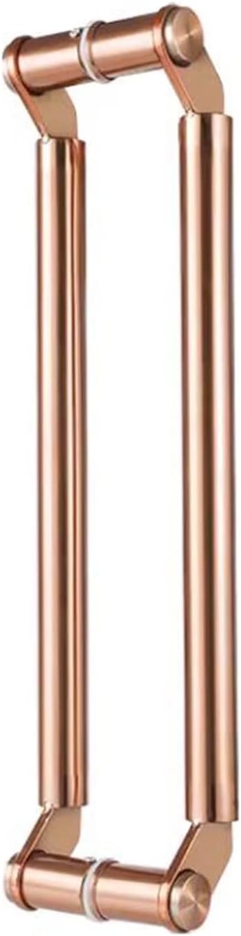 Stainless Steel Sliding Barn Door Handles Pull Double Sided Push Pull Door Handle Bar Easy to Install with Mounting Screws Rose Gold 150cm (59')*146cm