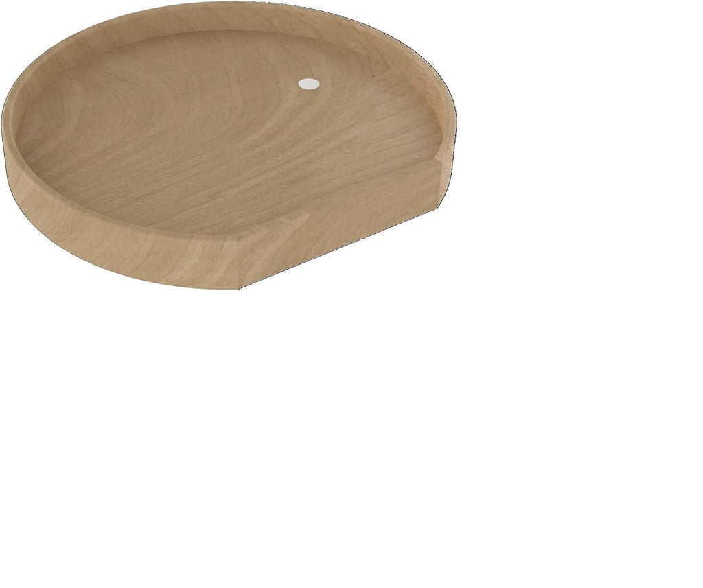 Lazy Daisy Natural Wood D-Shaped Lazy Susan for Corner Wall Cabinets w/Swivel Bearing