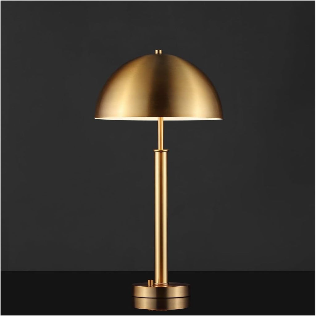 SAFAVIEH Couture Lighting Collection Harvey Modern Metal Dome Gold 26-inch Bedroom Living Room Home Office Desk Nightstand Table Lamp (LED Bulb Included)