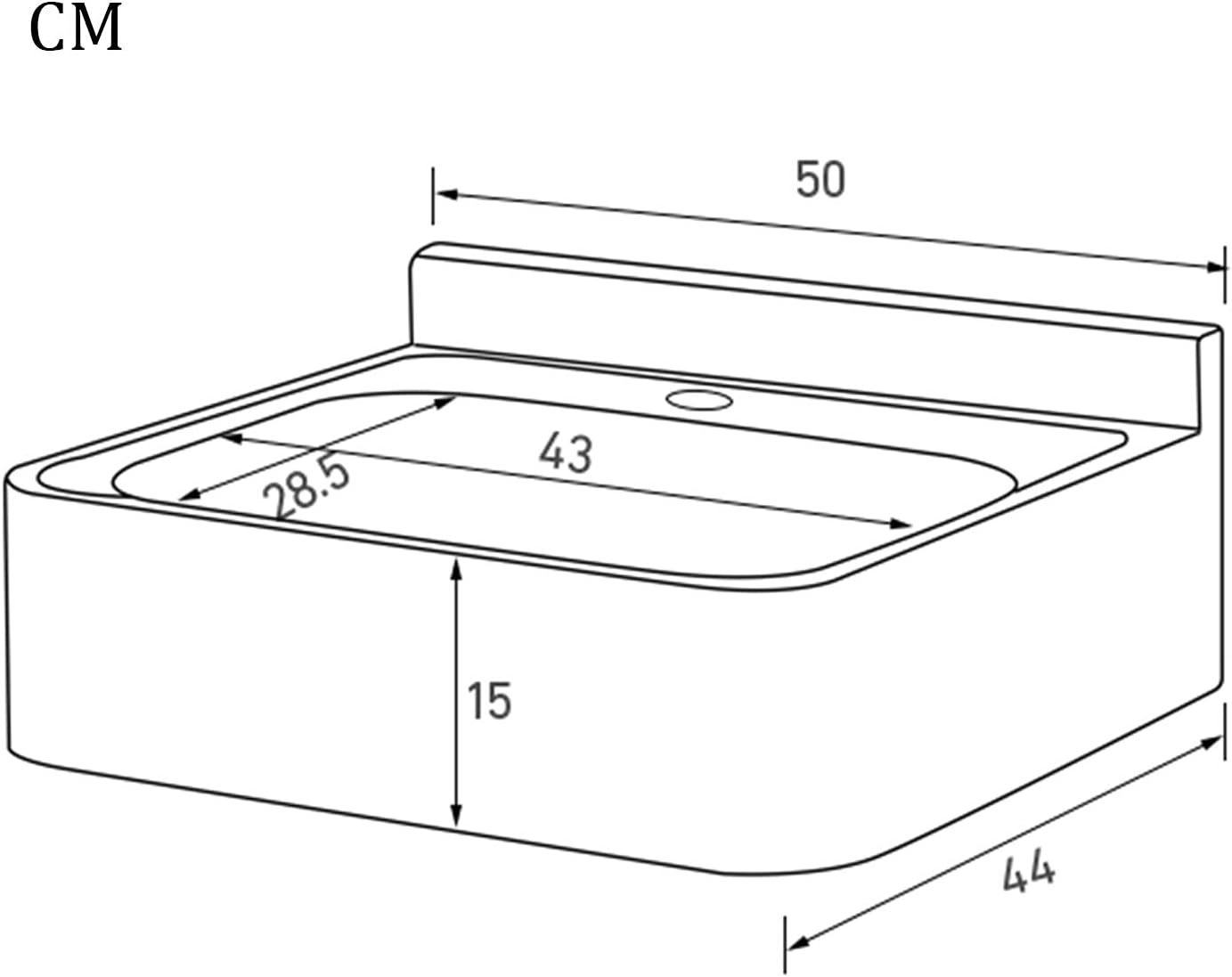 Wall-Mounted washbasin Stainless Steel Sink, Bathroom washbasin, Bathroom countertop washbasin, Single Bowl Sink