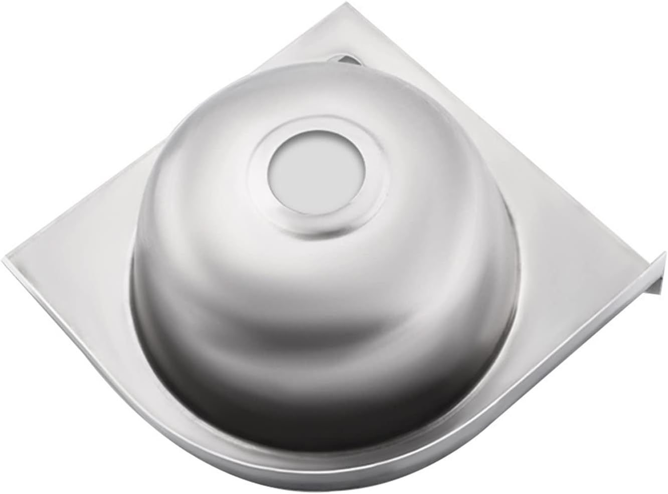 Stainless Steel Wall-Mounted Single Bowl Sink with Faucet, Triangle Wash Basin Thick Small Sink Corner for Kitchen Bathroom Lavatory (Color : Silver, Size : A4) (Silver B2)