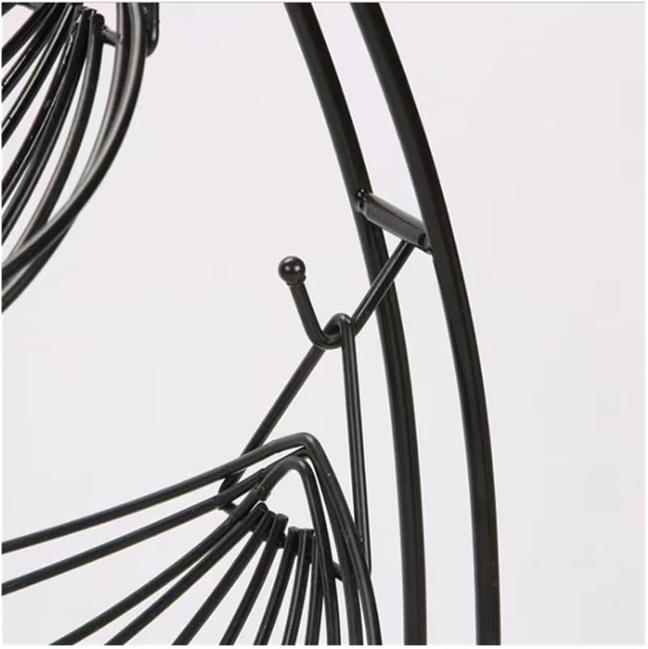 Fruit Dish, 3 Tier Fruit Basket Bowl for Kitchen Counter - Black Triple Hammock Fruit/Vegetables/Produce Metal Rack Display Stand