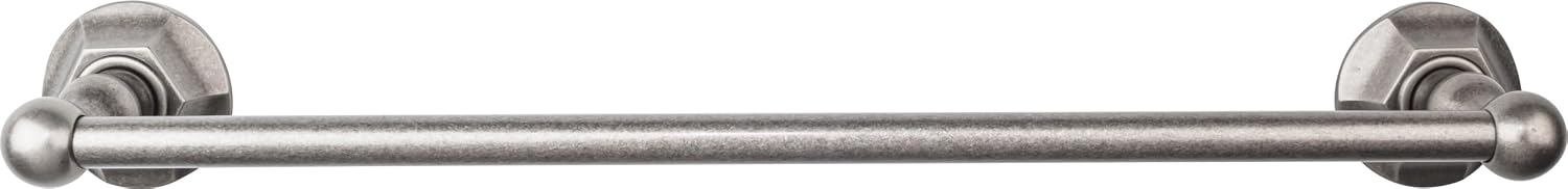 Top Knobs ED6BSND Bath Edwardian Collection 18 Inch Single Towel Bar with Smooth Backplate, Brushed Satin Nickel Finish