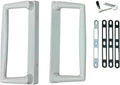 9 in White PGT Sliding Glass Patio Door Handle Set, Surface Mount Replacement with Thumb Latch Lever, Screws and Keepers, 4-15/16 in Hole Spacing Repair Kit