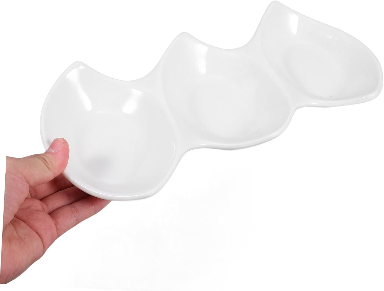 Luxshiny 5 Pcs Sauce Dipping Plate Ceramic Sauce Serving Bowl Large Serving Bowls for Banchan Dishes
