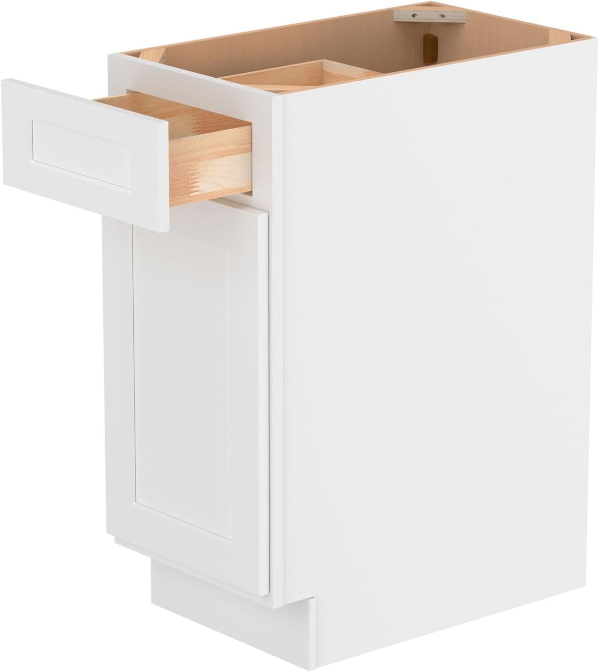 Furinno Shaker Drawer Base Kitchen Cabinet with 1-Door, Ready to Assemble, 24 D x 15 W x 34.5 H, White