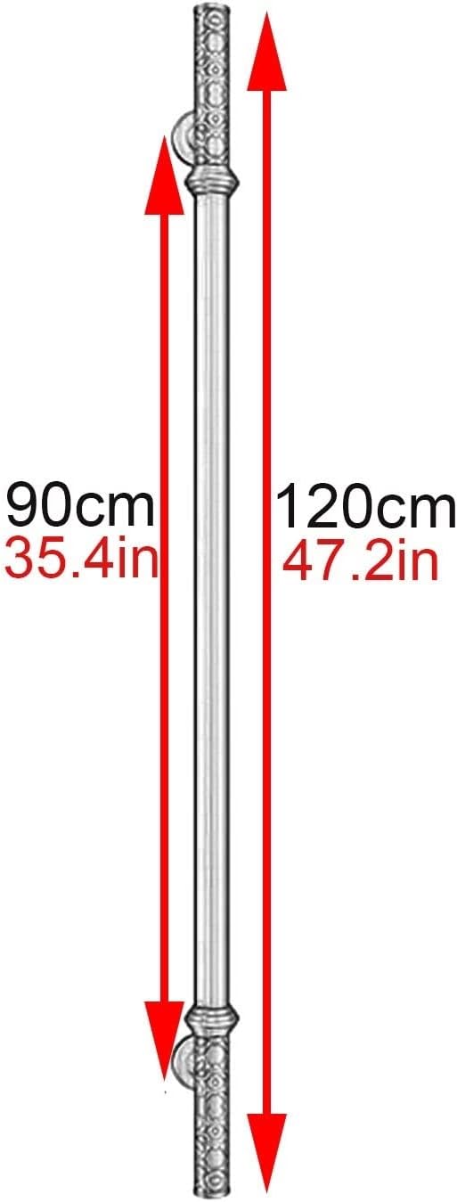 Stainless Steel Door Pull Handle,16/24/32 Inch for Glass Door Sliding Door Large Door Handles,Gold, Bronze, Red Bronzeblack,Retro Design (B-120cm(47.2in) 90cm(35.4in)