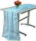 VDS Table Runner Lace Runner for Wedding Reception Party Table Decoration 27 x120 Inch (Pack of 15 Babay Blue)