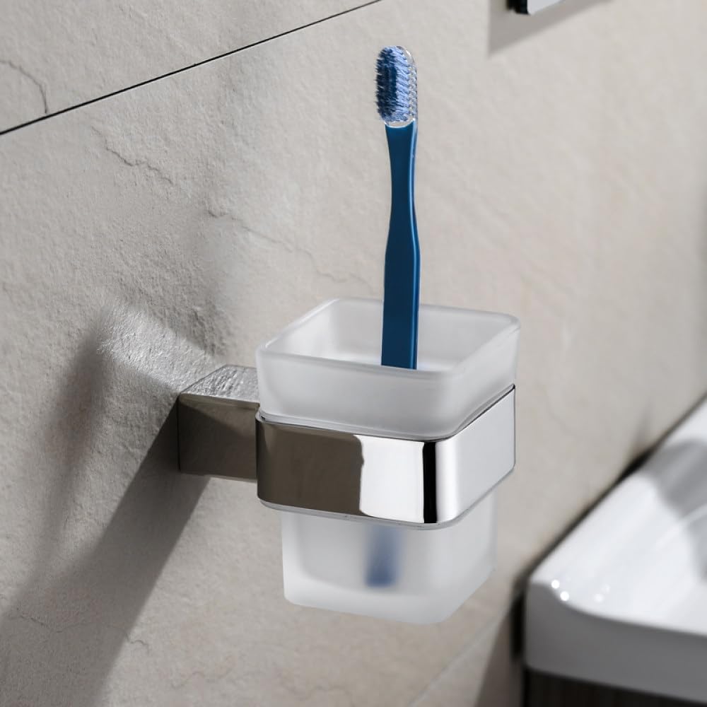 Stainless Steel Chrome Polished Towel Rack Toilet Brush Holder Wall Mounted Paper Holder Towel Bar Hook Bathroom Accessories,Whole Set