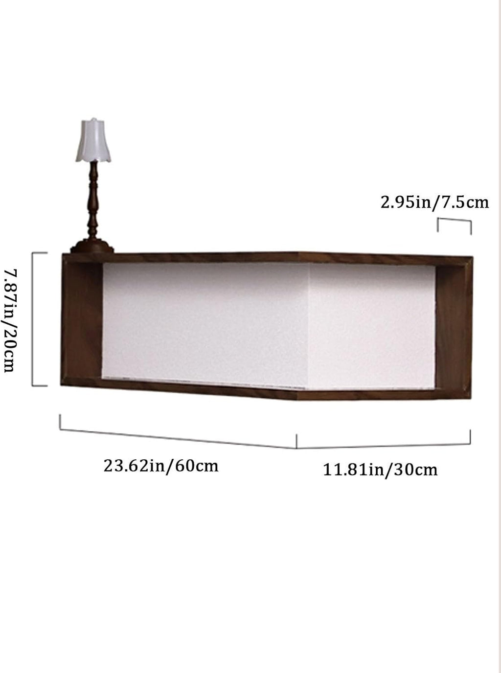 Wall Mounted Corner Shelf - Floating Shelves Save Space with Light Corner Display Shelf Stand Dustproof Storage, Heavy Duty Floating Shelves with LED Lights