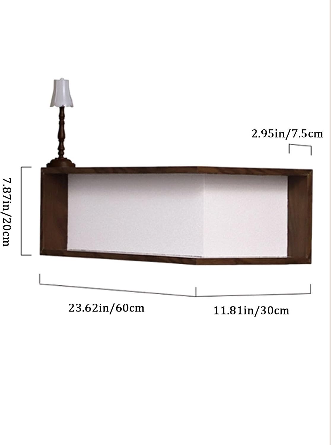 Wall Mounted Corner Shelf - Floating Shelves Save Space with Light Corner Display Shelf Stand Dustproof Storage, Heavy Duty Floating Shelves with LED Lights