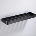 Bathroom Shelf Bath Shower Shelf Aluminum Black Bathroom Corner Shelf Wall Mounted Black Kitchen Storage Holder with (D 1)
