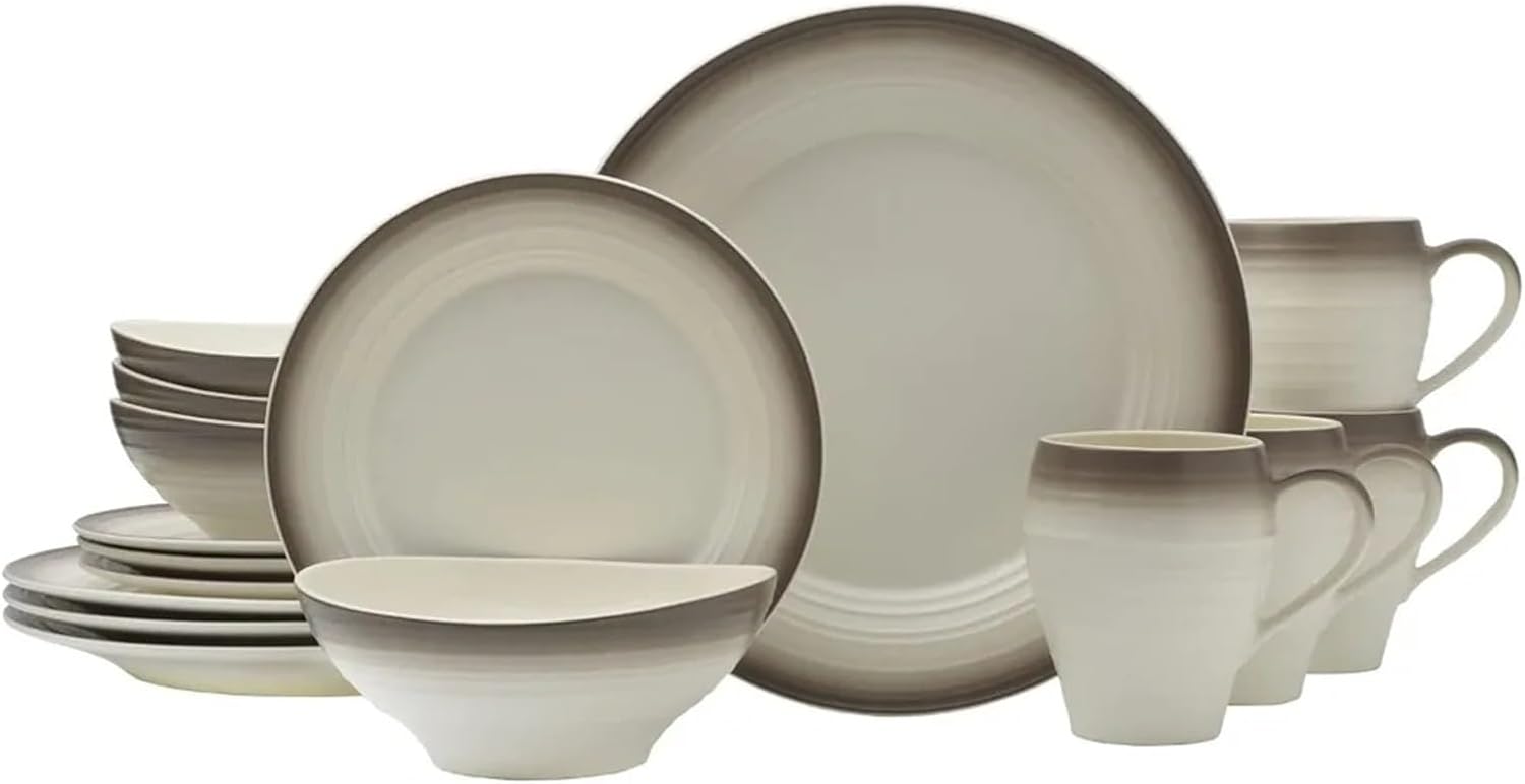 Ceramic 16-Piece Dinnerware Set Service for 4 Tableware of Plates Dinner Sets Plate Dish Bar