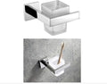 Bathroom Hardware 304 Stainless Steel Chrome Towel Rack Toilet Paper Holder Liquid Soap Holder Towel Bar Toilet Accessories Sets,CS Toothcup