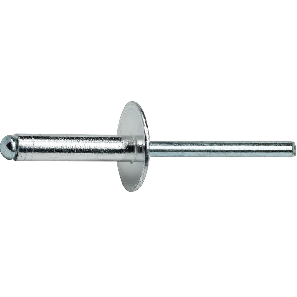 DIY Man - Large Flange Pop Rivets 3/16' x 1/2' Aluminum Body Steel Mandrel (6-8) Quantity 500 D&J