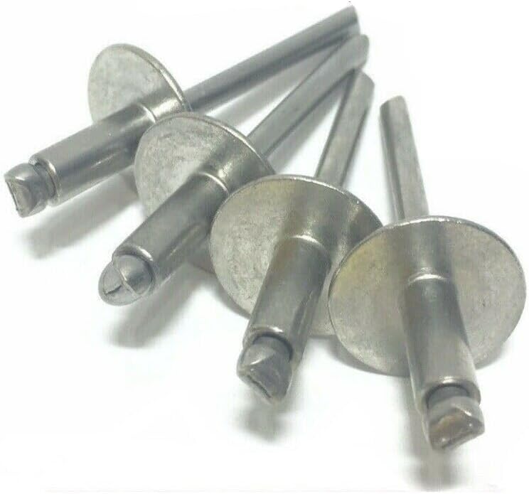 (Quantity 250) 3/16' x 1/2' Grip ALL Stainless Steel Large Flange POP Rivet 68LF