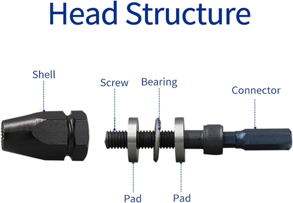 Air Riveter M3M4 1/4in 6cfm Professional Pop Pneumatic Riveting Gun Rivet Tool Hydraulic