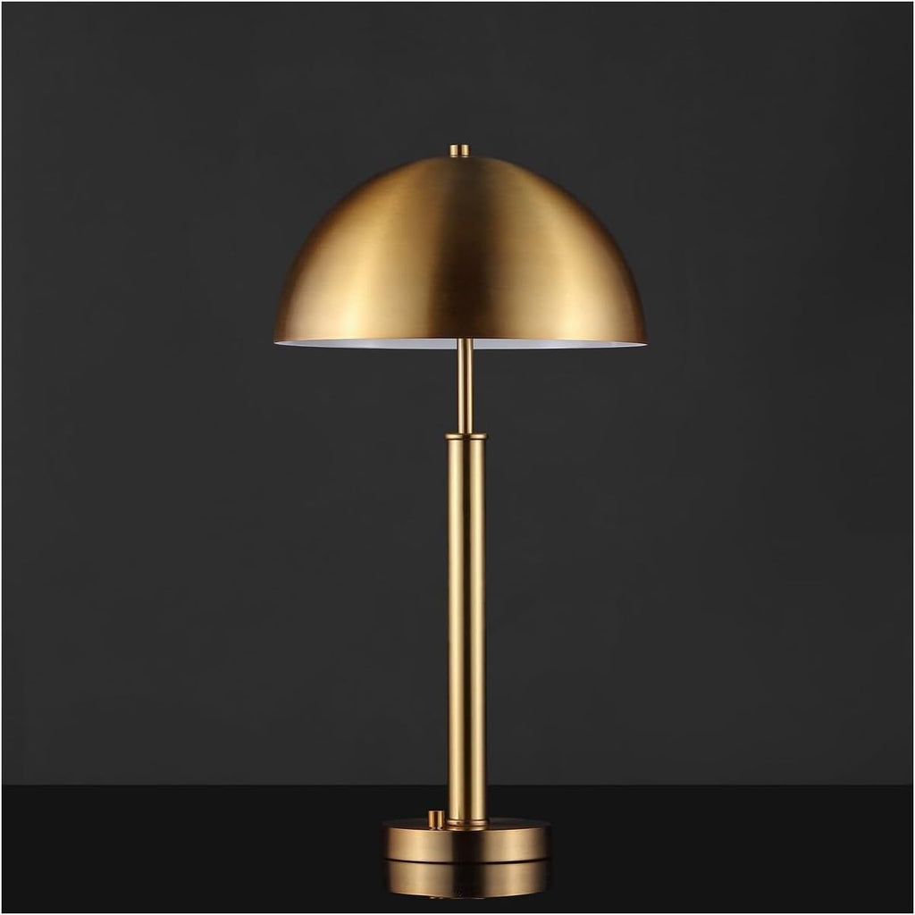 SAFAVIEH Couture Lighting Collection Harvey Modern Metal Dome Gold 26-inch Bedroom Living Room Home Office Desk Nightstand Table Lamp (LED Bulb Included)