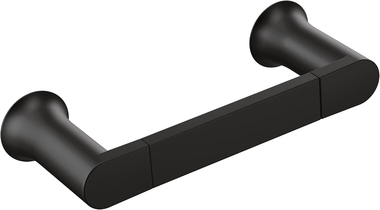 Moen Genta Modern 24-Inch Single Kitchen or Bathroom -Towel Bar, 6.8-Inch Hand -Towel Bar, Single Robe or -Towel Hook, and Double Post Pivoting Toilet Paper Holder, Matte Black