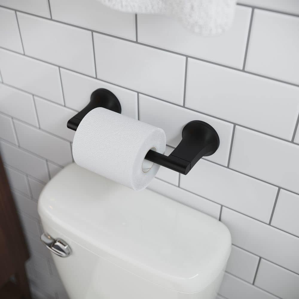 Pfister BPHPFM0B Pfirst Modern Toilet Paper Holder, Matte Black (Pack of 3)