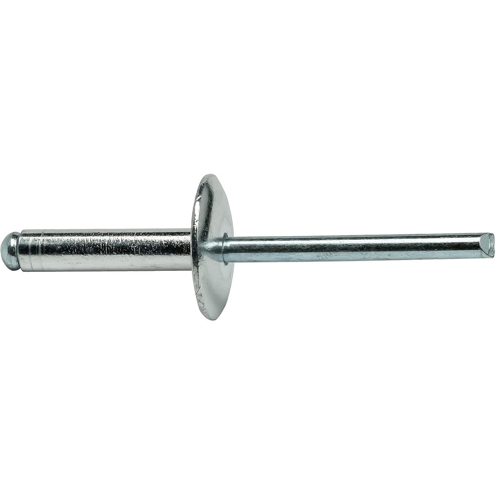 DIY Man - Large Flange Pop Rivets 3/16' x 1/2' Aluminum Body Steel Mandrel (6-8) Quantity 500 D&J