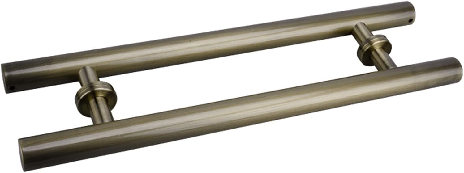 Door Handle Barn Sliding Door Handle,Bronze Stainless Steel Double Sided H Shape Push Pull Door Handle for Interior Exterior Doors,1.6Ft/2Ft/2.6Ft/3.3Ft/4(Bronze-50cm/20in
