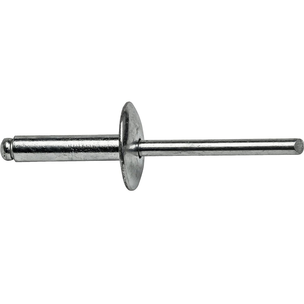 DIY Man - Large Flange Pop Rivets 3/16' x 1/2' Aluminum Dome Head (6-8) Blind Quantity 1000 D&J