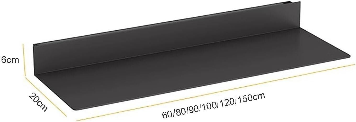 L-Shape Aluminum Alloy Wall Shelf, Illuminated Wall Shelf Built-in LED,Aluminum Alloy Display Stands,Floating Shelves Wall Mounted,Light Creative Metal Display Shelves(Gold 90cm/35.43in)