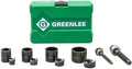 Greenlee 7235BB Slug-Buster 1/2' - 1-1/4' Manual Knockout Set for Use With KRW-1 High-Leverage Ratchet Wrench, Hole Punching Knockout Kit