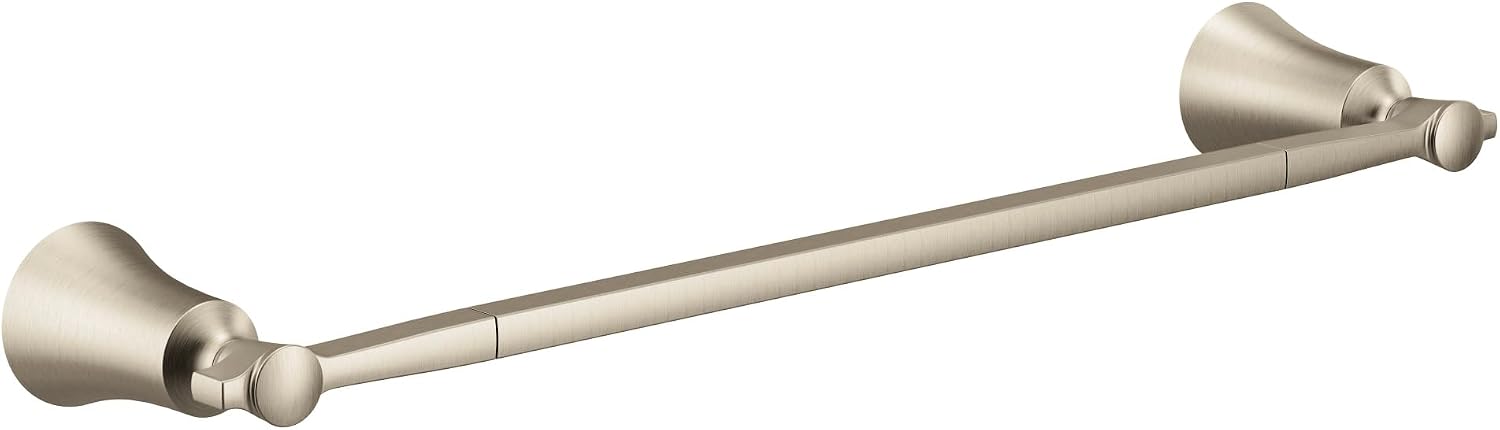 Moen YB0318BN Flara 18-Inch Single Towel Bar, Nickel