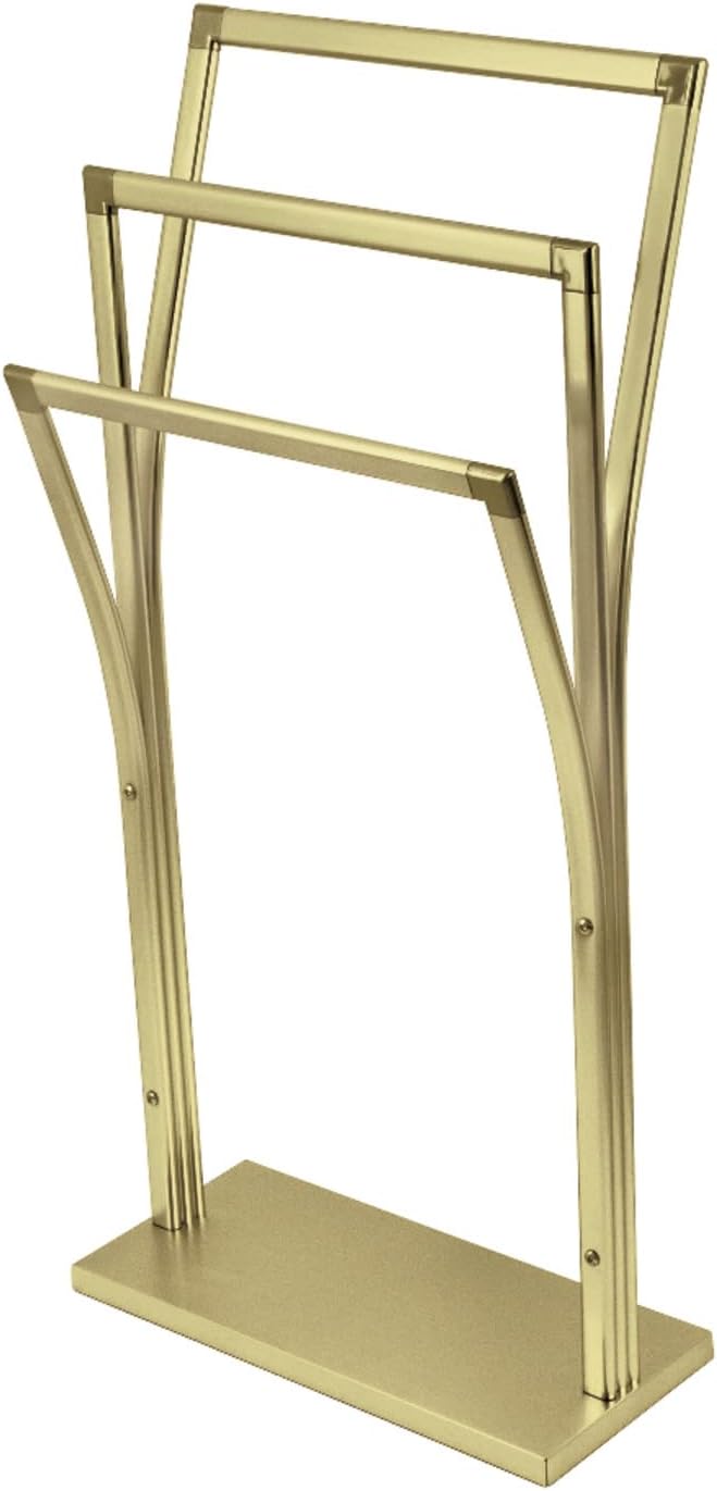 Kingston Brass SCC3307 Edenscape Freestanding Y-Style Towel-Rack, Brushed Brass 16.56 x 9.88 x 34.44