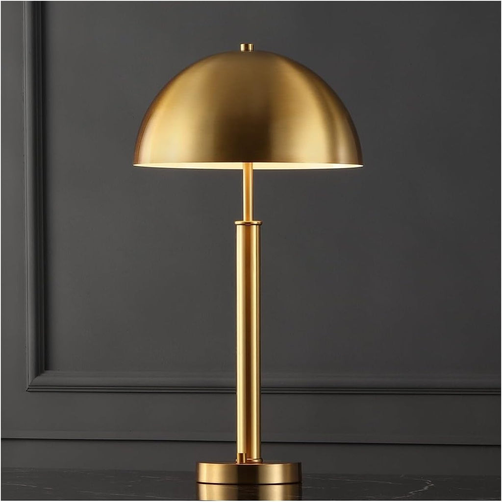 SAFAVIEH Couture Lighting Collection Harvey Modern Metal Dome Gold 26-inch Bedroom Living Room Home Office Desk Nightstand Table Lamp (LED Bulb Included)