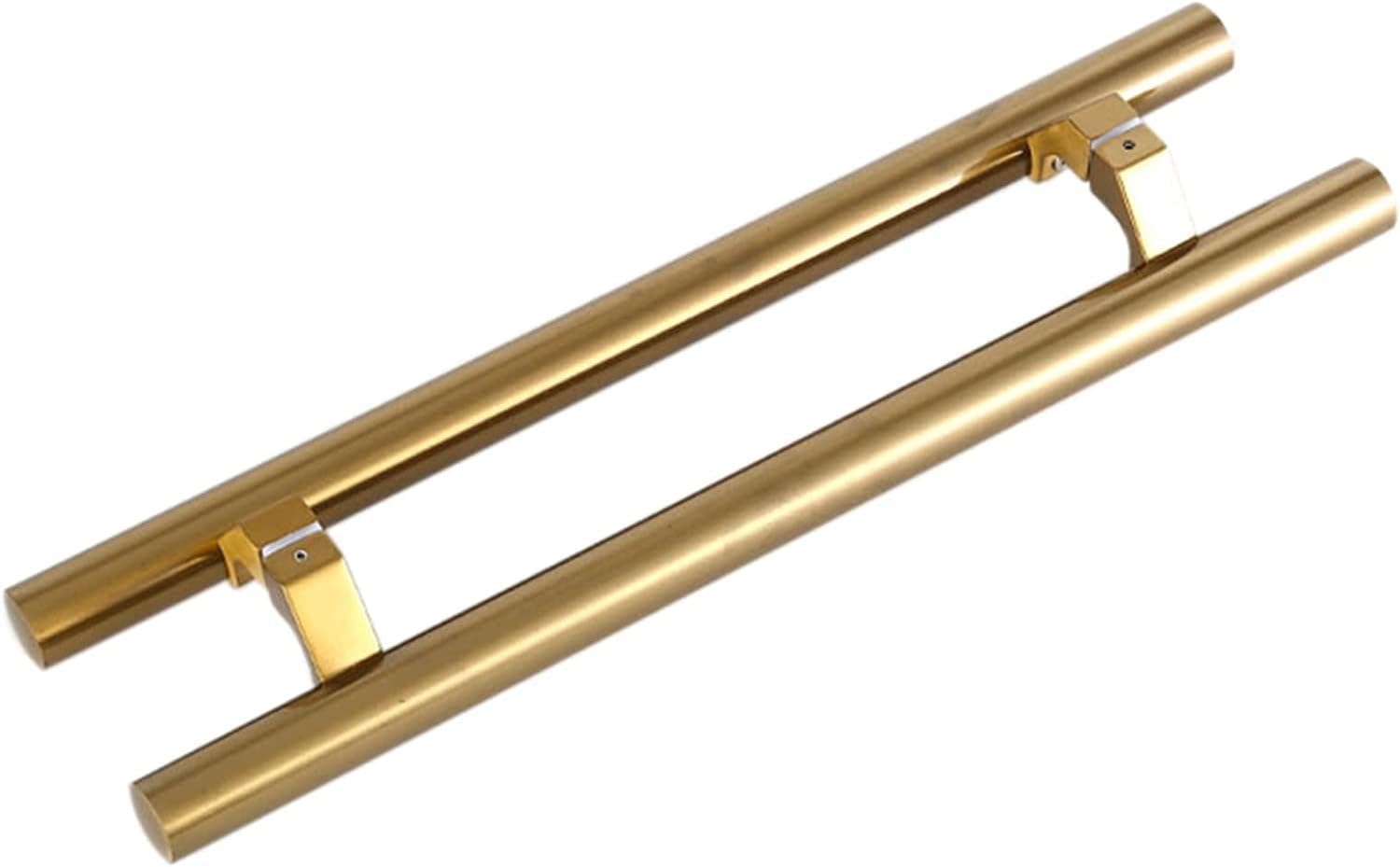 Barn Sliding Door Handle Glass Door Handle Glass Door Handle,Metal Round Tube Push Bar Handle,Bathroom Gate Bar,Stainless Steel Large Sliding Door Handle (Gold-80cm/31.4in